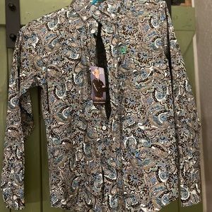 CINCH BOY'S MULTI PAISLEY BOYS Size 10 NEW With Tags